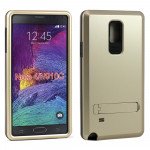 Wholesale Samsung Galaxy Note 4 Strong Armor Hybrid with Stand (Champagne Gold)
